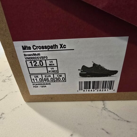 Vans MTE Crosspath XC BROWN VN000D5VBF0 Shoes Hiking Trail Skate Mens SIZE 12 - Picture 9 of 9
